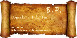 Bognár Péter névjegykártya